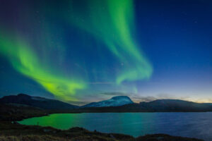 Aurora Borealis, or Northern Lights in Abisko National Park, Sweden
